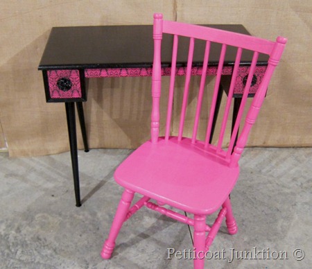 Decoupage desk, Petticoat Junktion