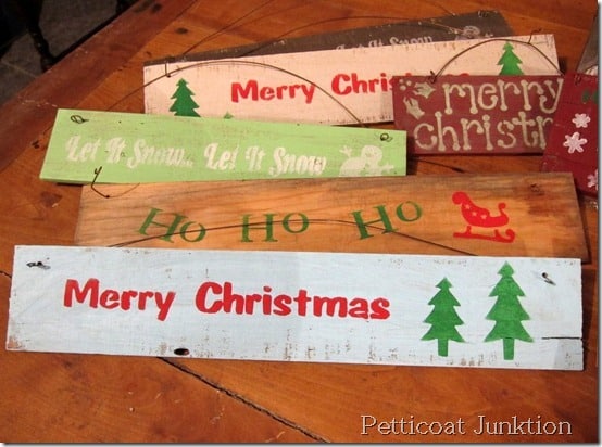 DIY Christmas signs, Petticoat Junktion