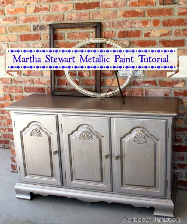 Tutorial On Martha Stewart Metallic Paint For Furniture ...