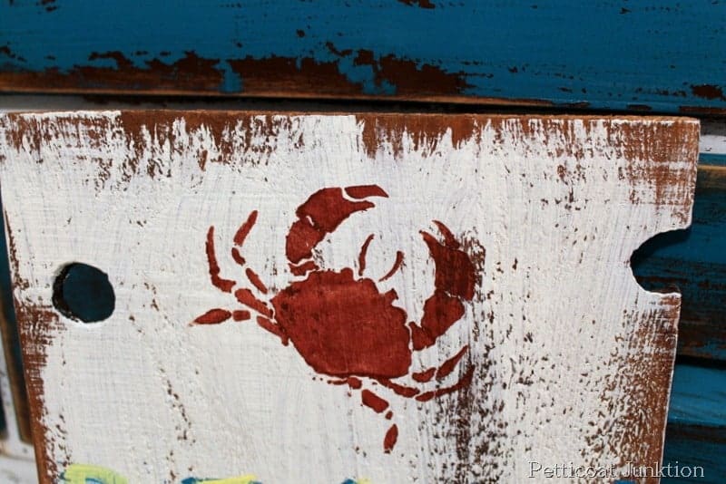 stencil. wood rustic crab  when the  bought in lived love stencil signs we Florida beach the  I