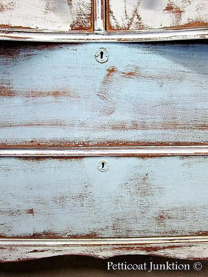 heavily distressed painted furniture