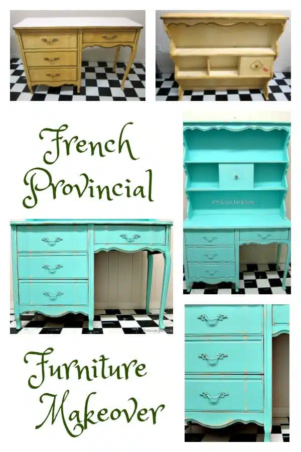 French Provincial Furniture Makeover With A Custom Mix Color