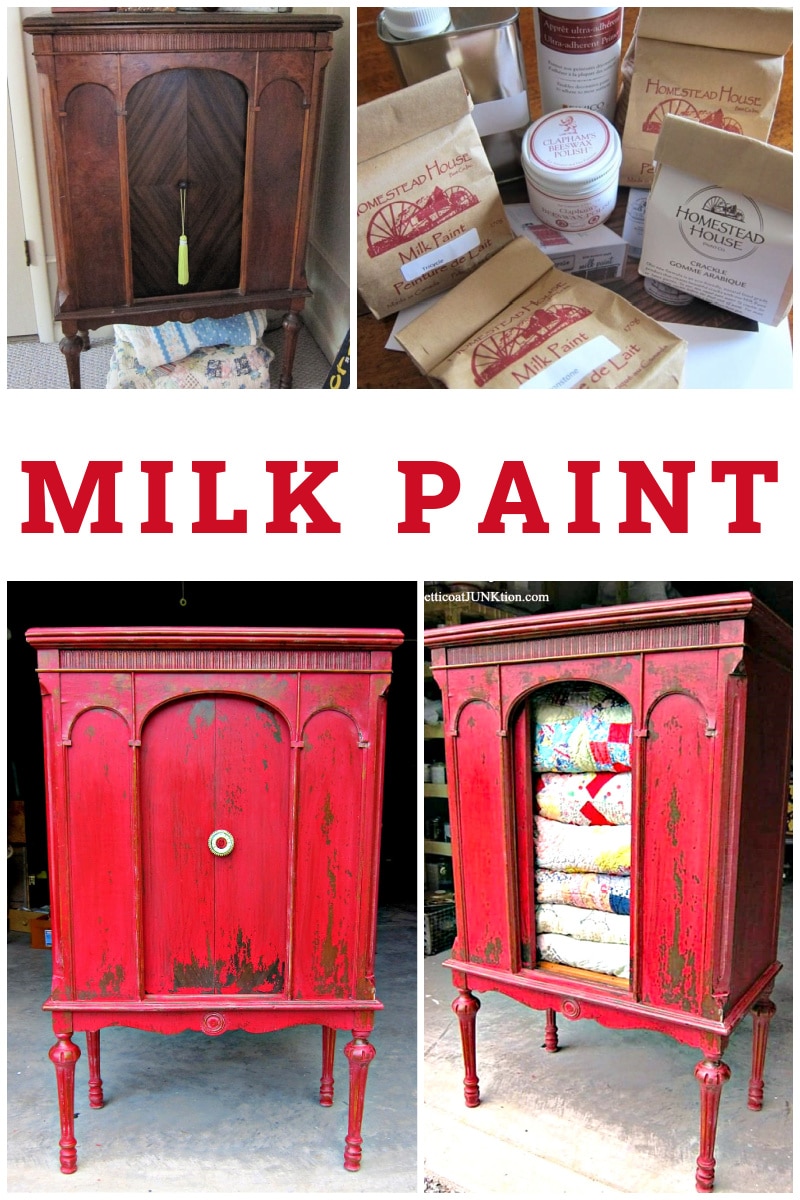 furniture painted with milk paint