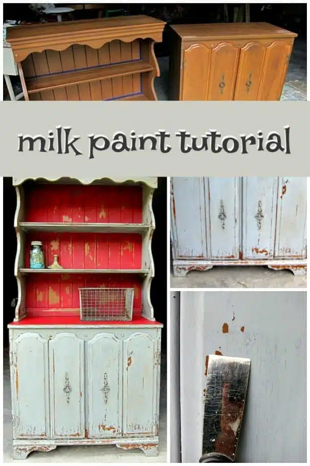 how to use milk paint the proper way to get the right amount of chippiness on furniture