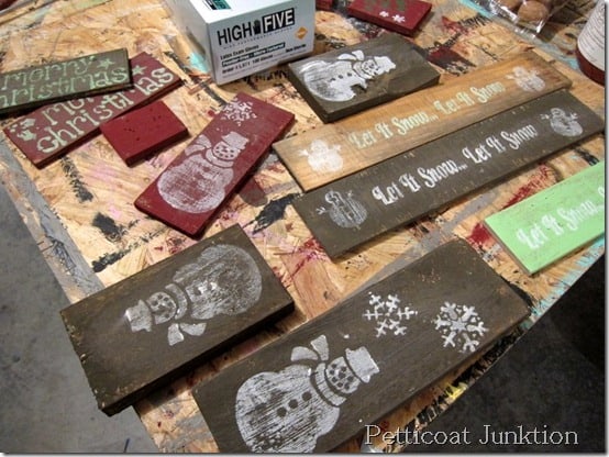 DIY Christmas signs, Petticoat Junktion