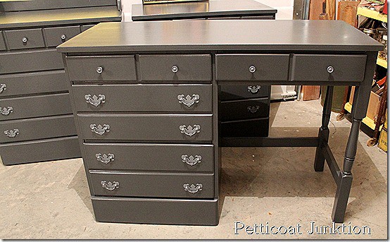 Grey store painted desk