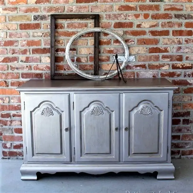 Antique Metallic Silver Painted Furniture 