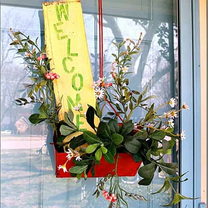how to make a front door wreath from flea market finds