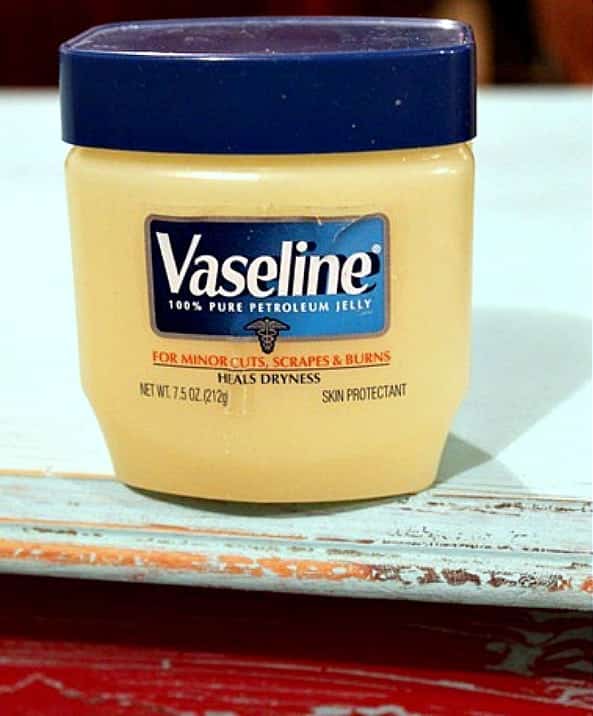 using Vaseline to distress furniture