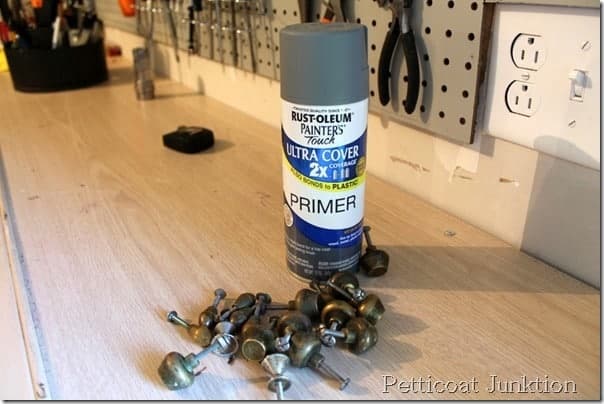 Rustoleum spray paint for hardware and drawer pulls