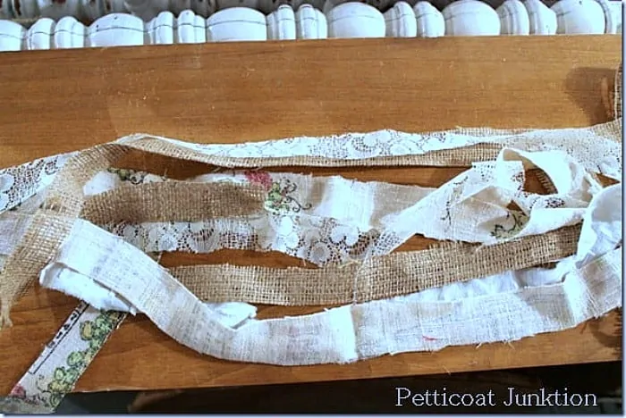 cut linen for garland