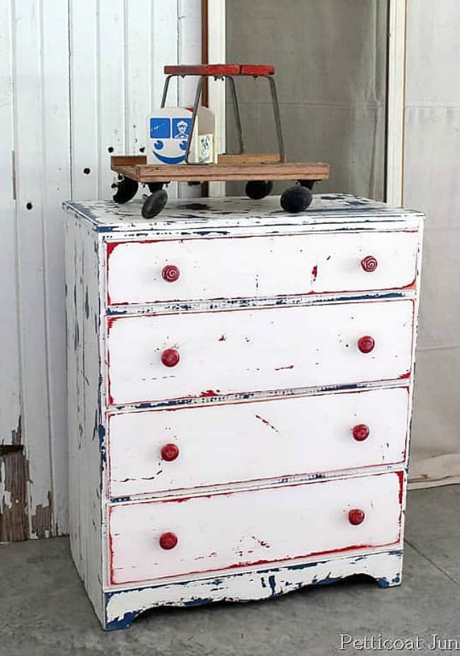 Flea Market Furniture Flip Layered Paint Furniture Idea