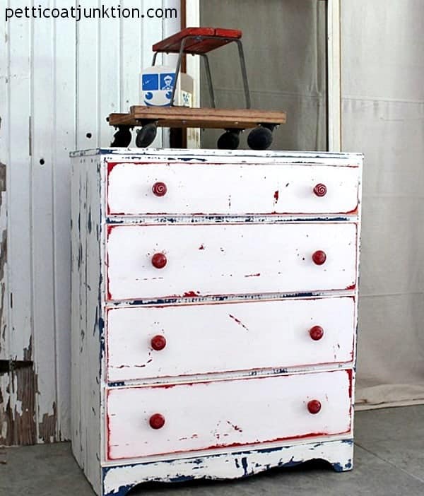 red white and blue chest by Petticoat Junktion