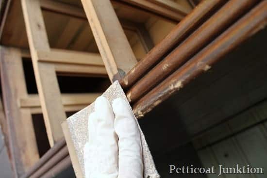 Prepare Furniture Before Painting sanding rough veneer