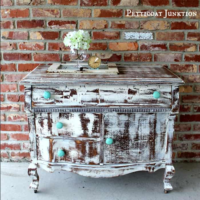 shabby-chic-heavily-distressed-vintage-dresser-with-turquoise-wood-knobs-petticoat-junktion