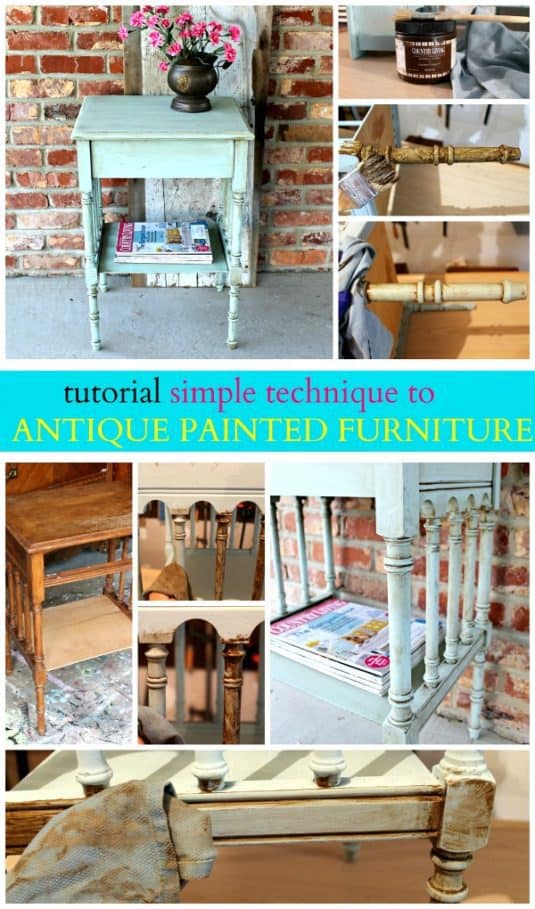 How to Antique Painted Wood Furniture Petticoat Junktion