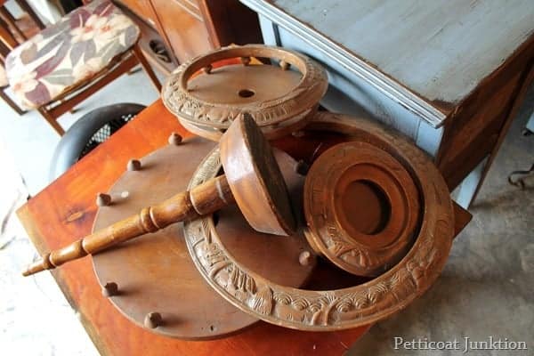 tiered wood centerpiece