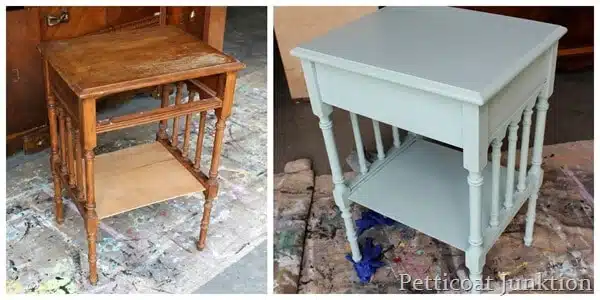 how to antique painted furniture before and after