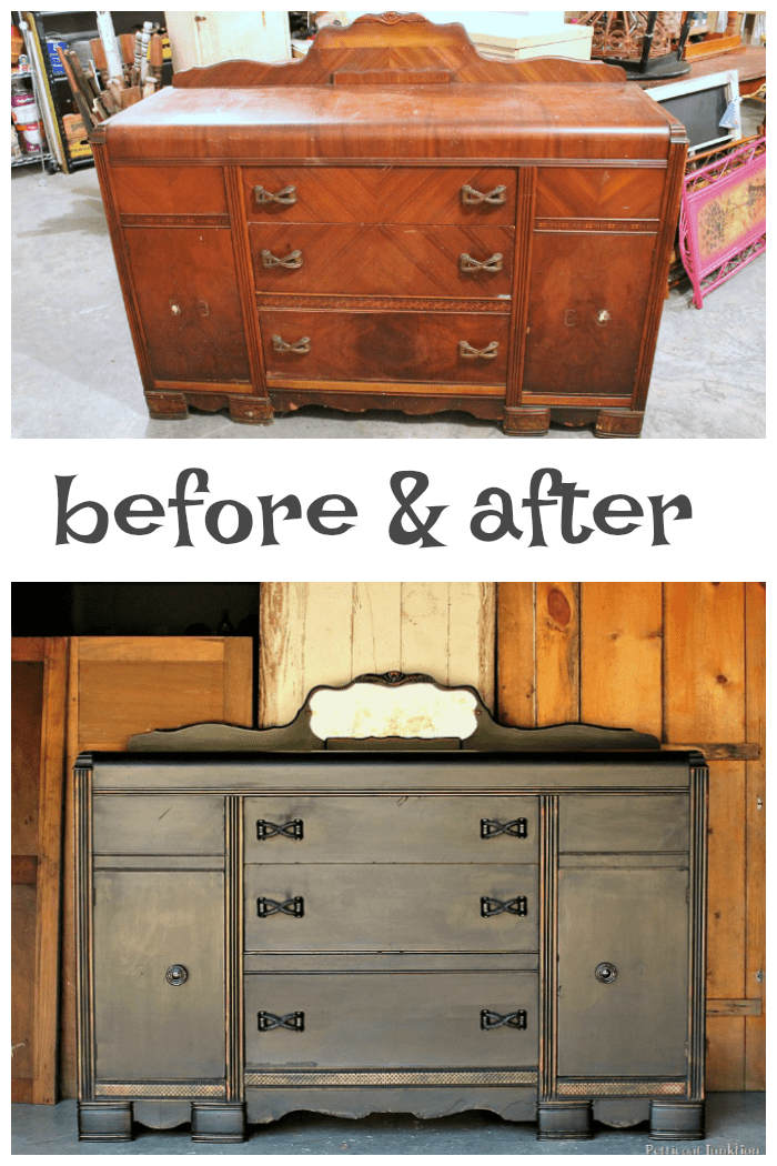 before and after distressed furniture