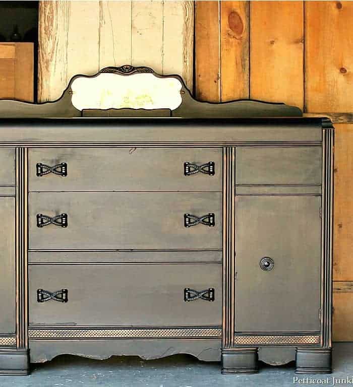 painted and distressed furniture details