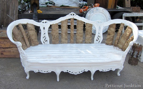 white settee, nashville flea market