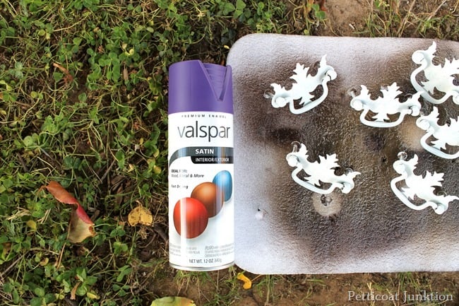 spray paint hardware Valspar purple