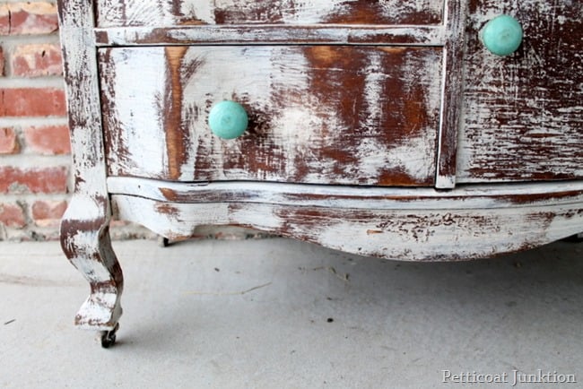 distressed white furniture