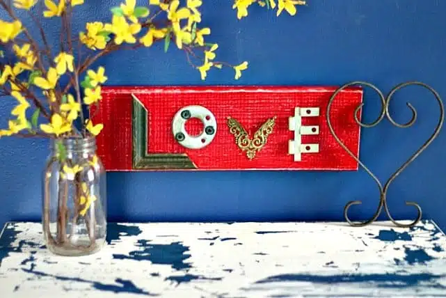 a reclaimed hardware and wood valentine love sign petticoat junktion