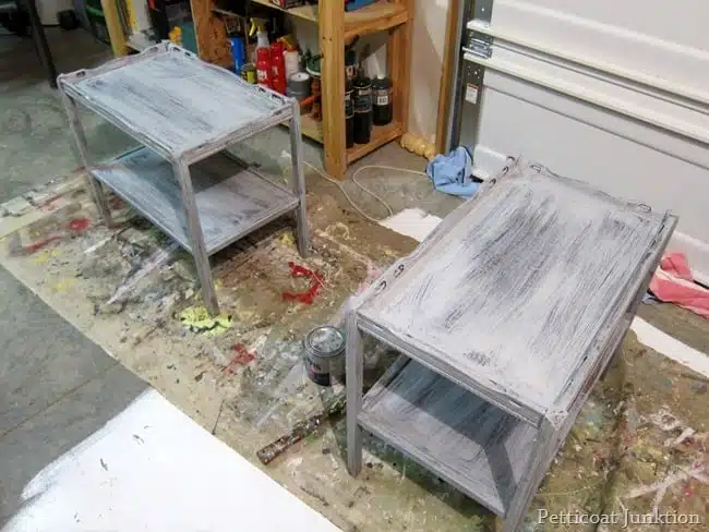 tables with coat of primer