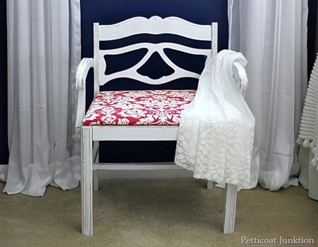vintage vanity chair makeover romantic theme