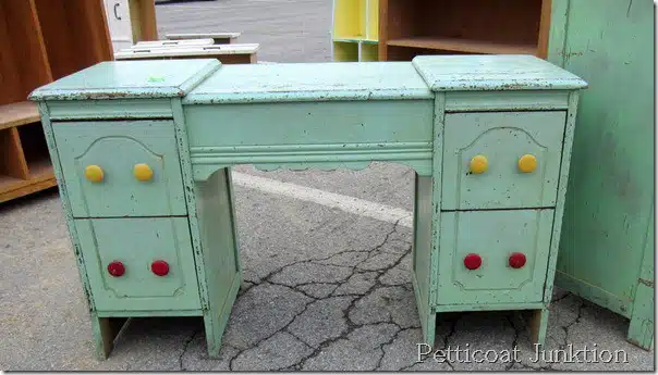 Nashville Flea Market Furniture Finds, painted desk