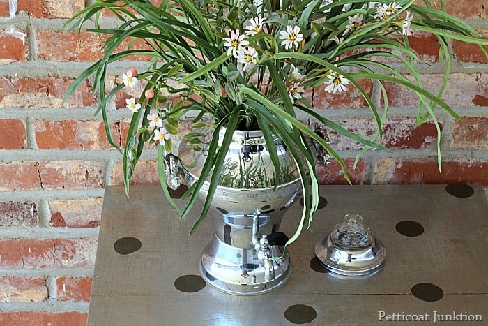 silver plate vase