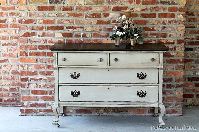 Extreme Painted Furniture Makeover Two Tone Finish Petticoat