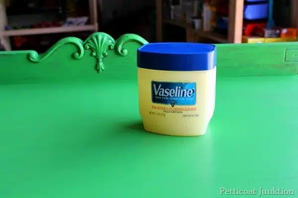 vaseline for distressing painted furniture