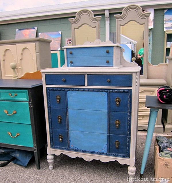 Beautiful painted furniture Nashville Flea Market Petticoat Junktion Shopping Trip