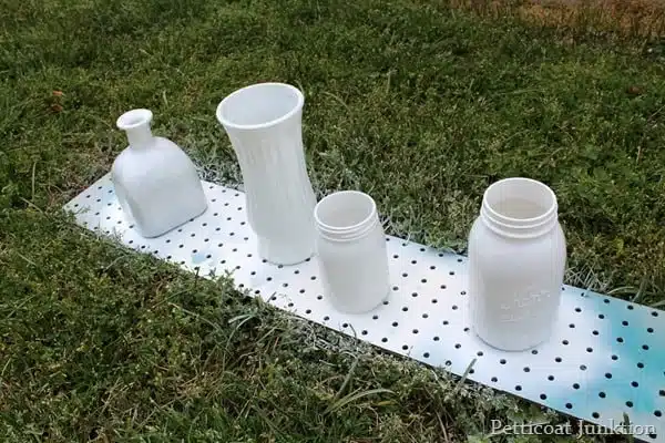 white spray paint for glass jars