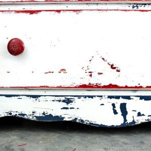 red white & blue chest of drawers
