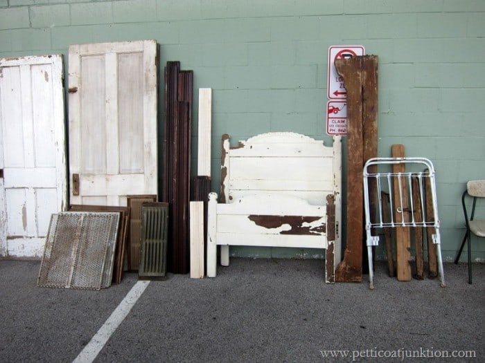 antique wood bed