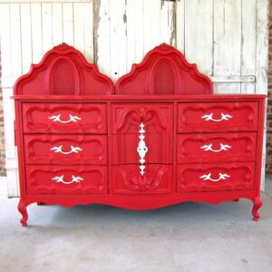 furniture painted Frosted Pomegranate in Behr paint