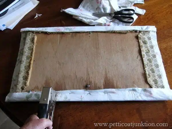 how to cover a chair seat with fabric Petticoat Junktion