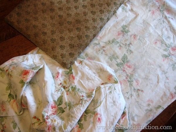 re-cover a chair seat Petticoat Junktion French Provincial Vanity bench