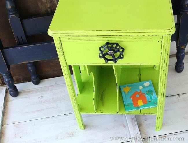 lime green nightstand Petticoat Junktion painted furniture