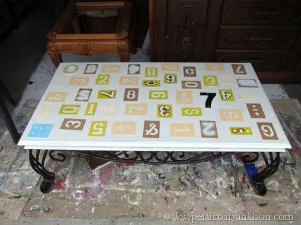 numbers furniture theme paint project Petticoat Junktion Table