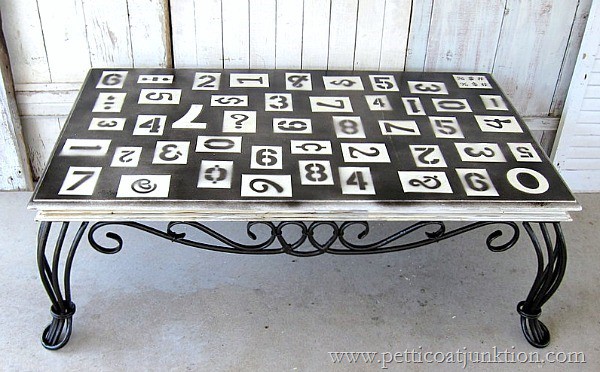 numbers table themed furniture idea Petticoat Junktion