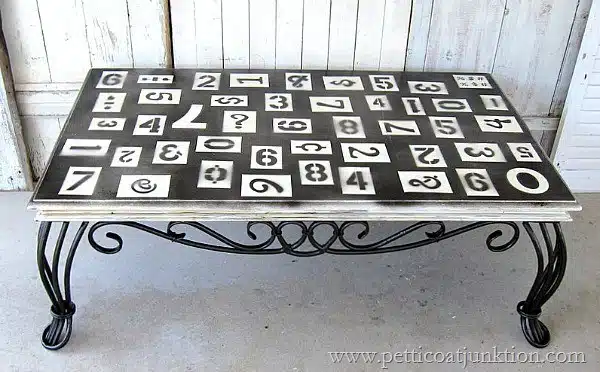 numbers table themed furniture idea Petticoat Junktion