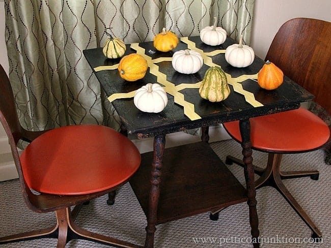 Pumpkin Tic Tac Toe Table Fall Home Tour Petticoat