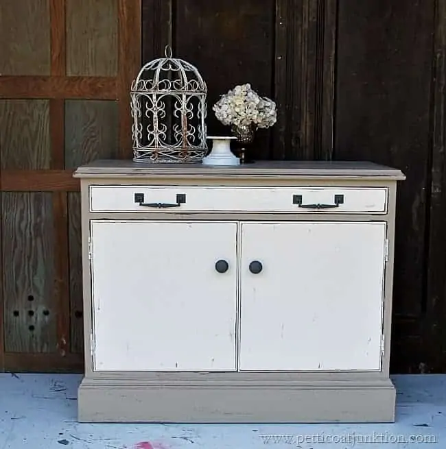 Painted Furniture Makeover { Foyer Chest Before and After }