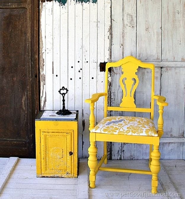 bright yellow chair