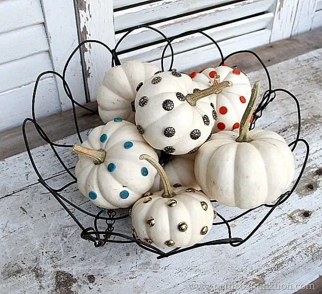 How To Decorate Small White Pumpkins