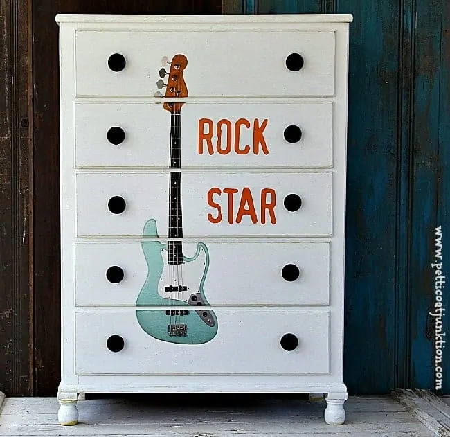 Rock Star Decal Furniture Makeover Before And After